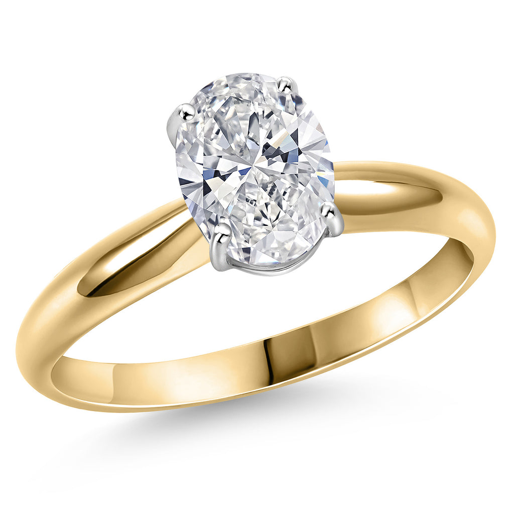 Oval Cut_1.50 Carat_8_Ring in 14K Two Tone Gold
