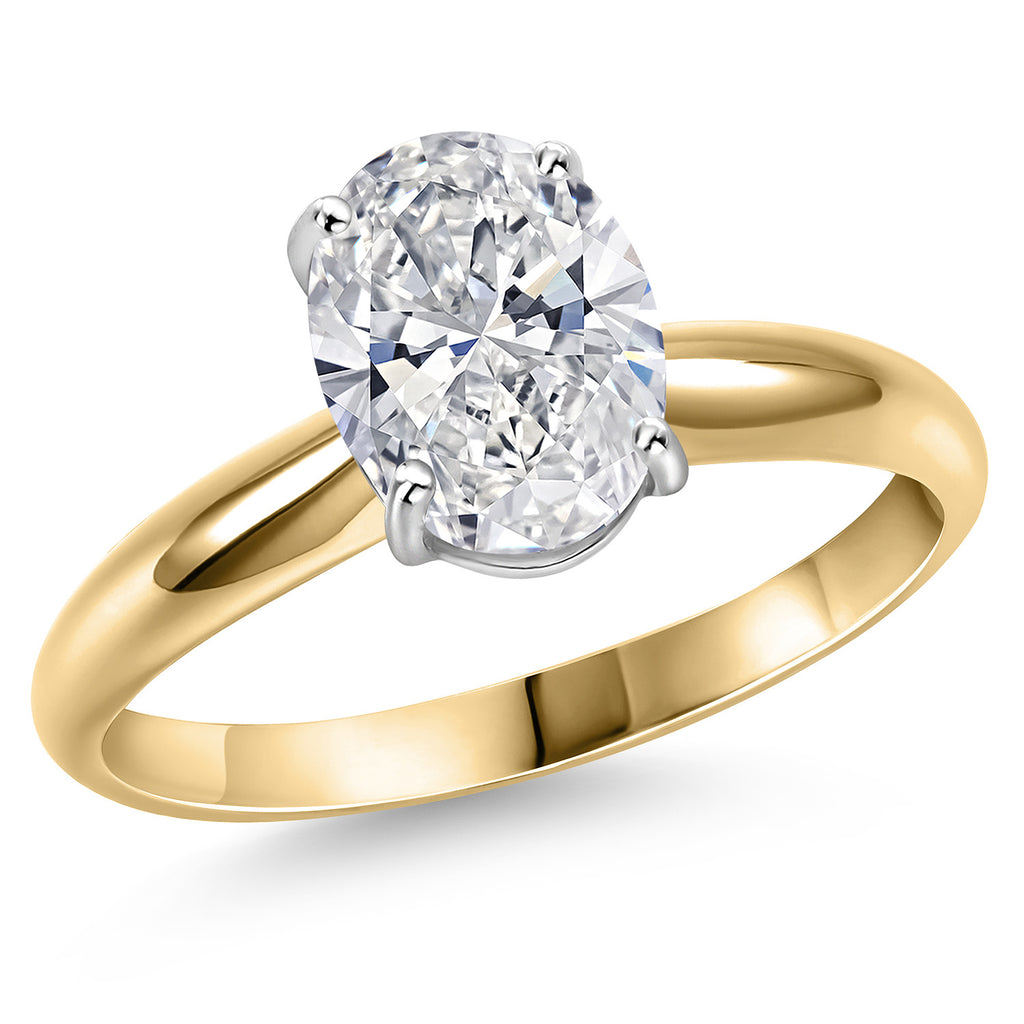 Oval Cut_2.00 Carat_7_Ring in 14K Two Tone Gold