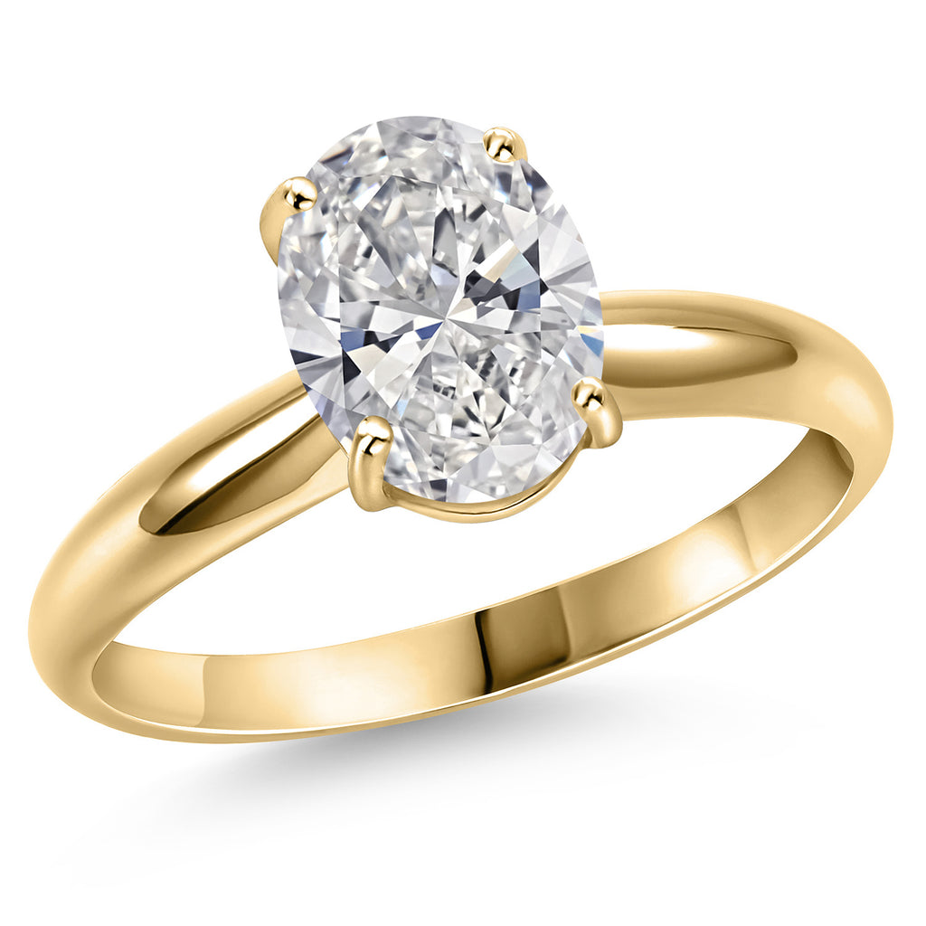 Oval Cut_2.00 Carat_8_Ring in 14K Yellow Gold