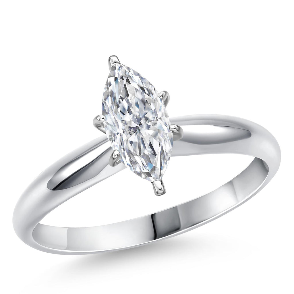 Marquise Cut_1.50 Carat_7_Ring in 14K White Gold