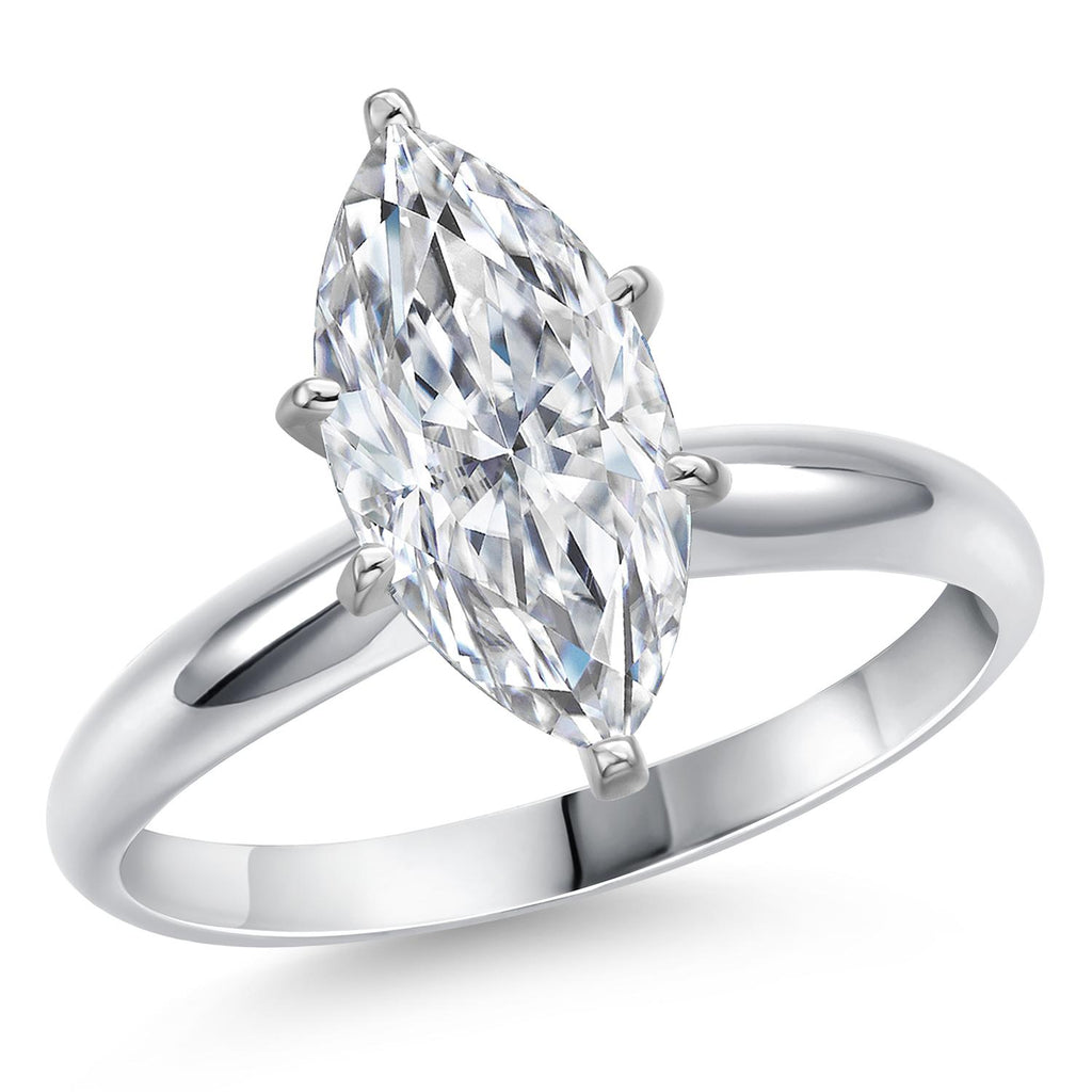 Marquise Cut_3.00 Carat_6_Ring in 14K White Gold