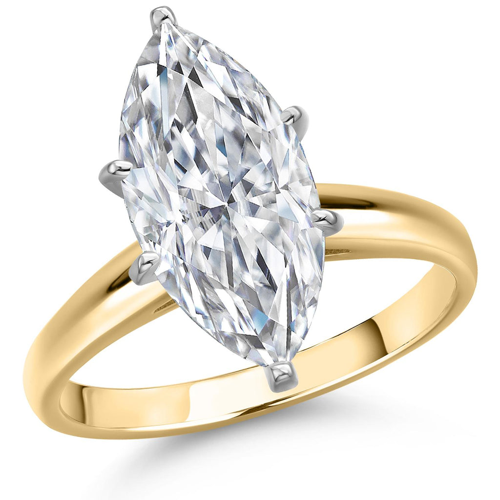 Marquise Cut_5.00 Carat_7_Ring in 14K Two Tone Gold