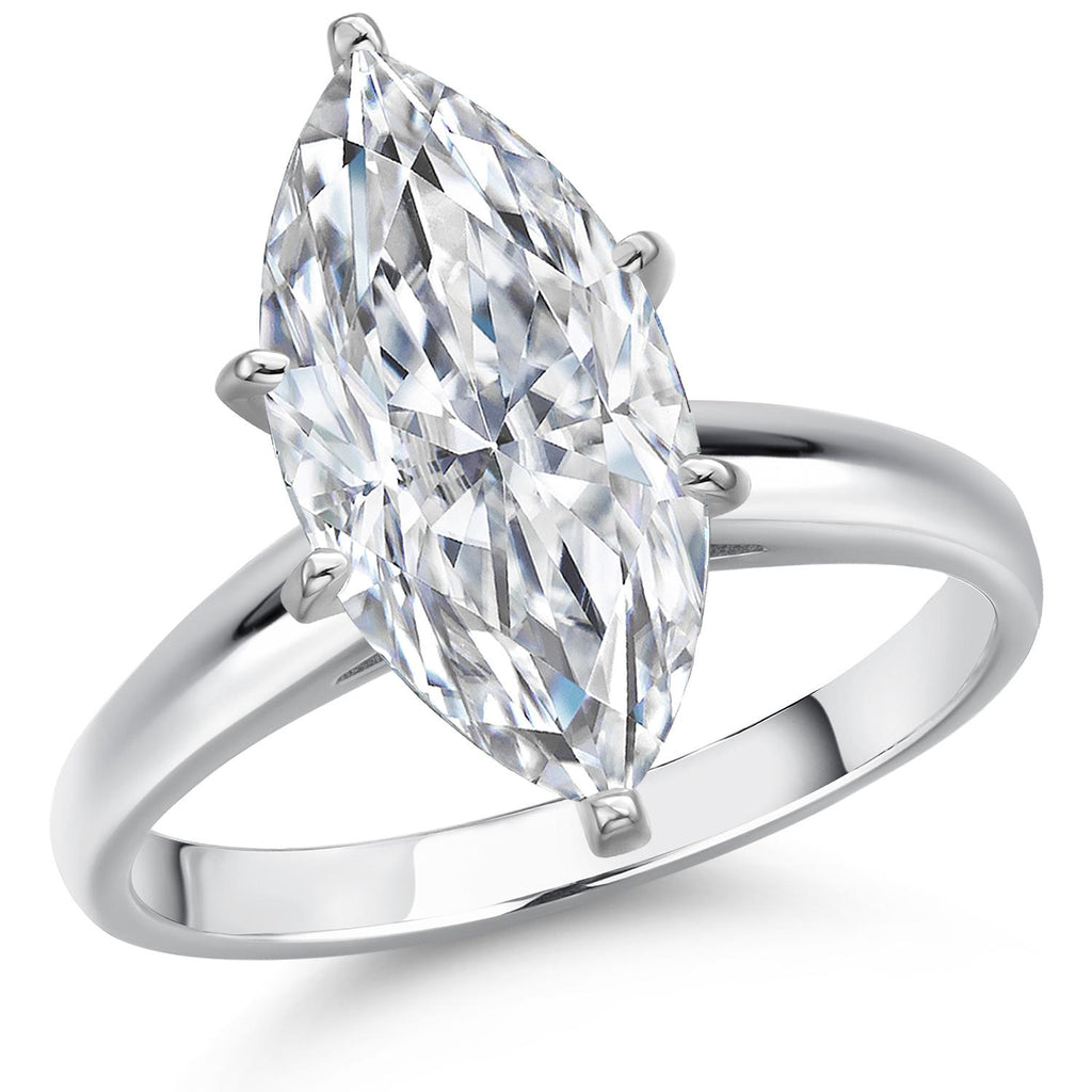Marquise Cut_5.00 Carat_7_Ring in 14K White Gold