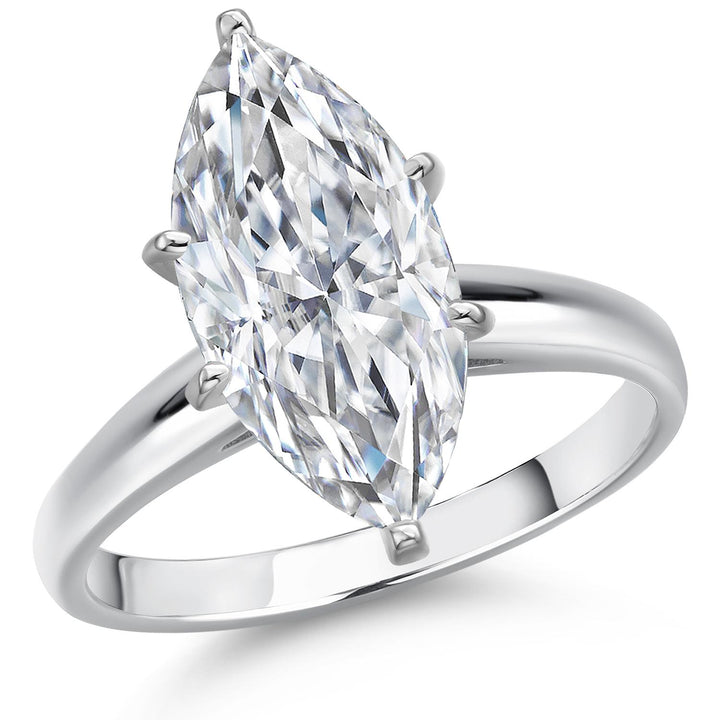Marquise Cut_5.00 Carat_5_Ring in 14K White Gold