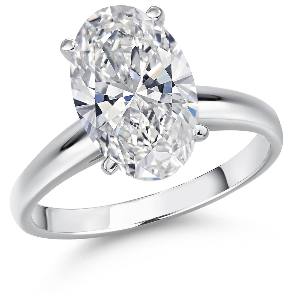 Oval Cut_5.00 Carat_5_Ring in 14K White Gold