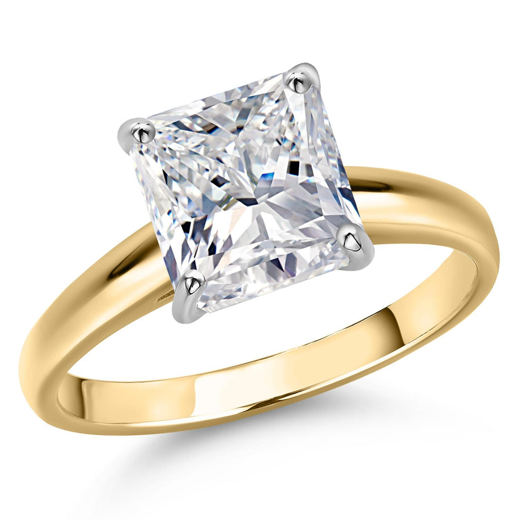 Princess Cut_5.00 Carat_9_Ring in 14K Two Tone Gold