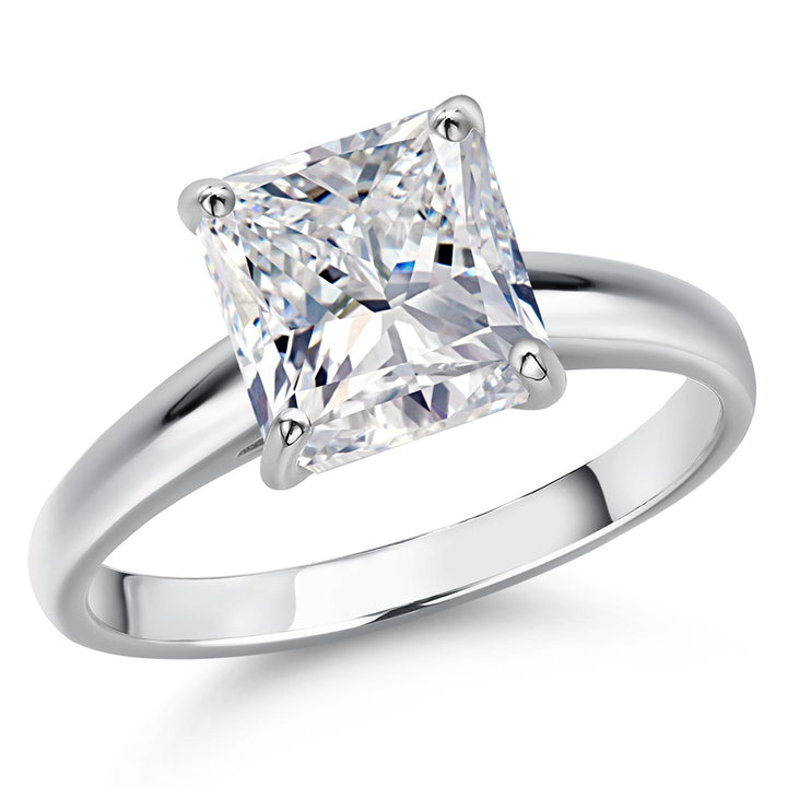 Princess Cut_5.00 Carat_5_Ring in 14K White Gold