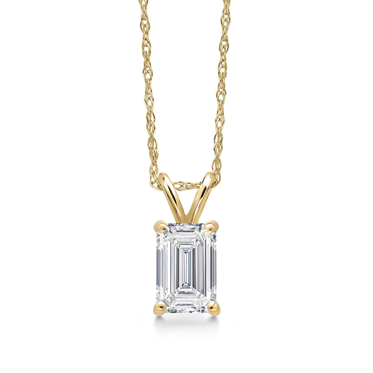 0.75 Carat_Yellow Gold_Pendant in 14K Yellow Gold