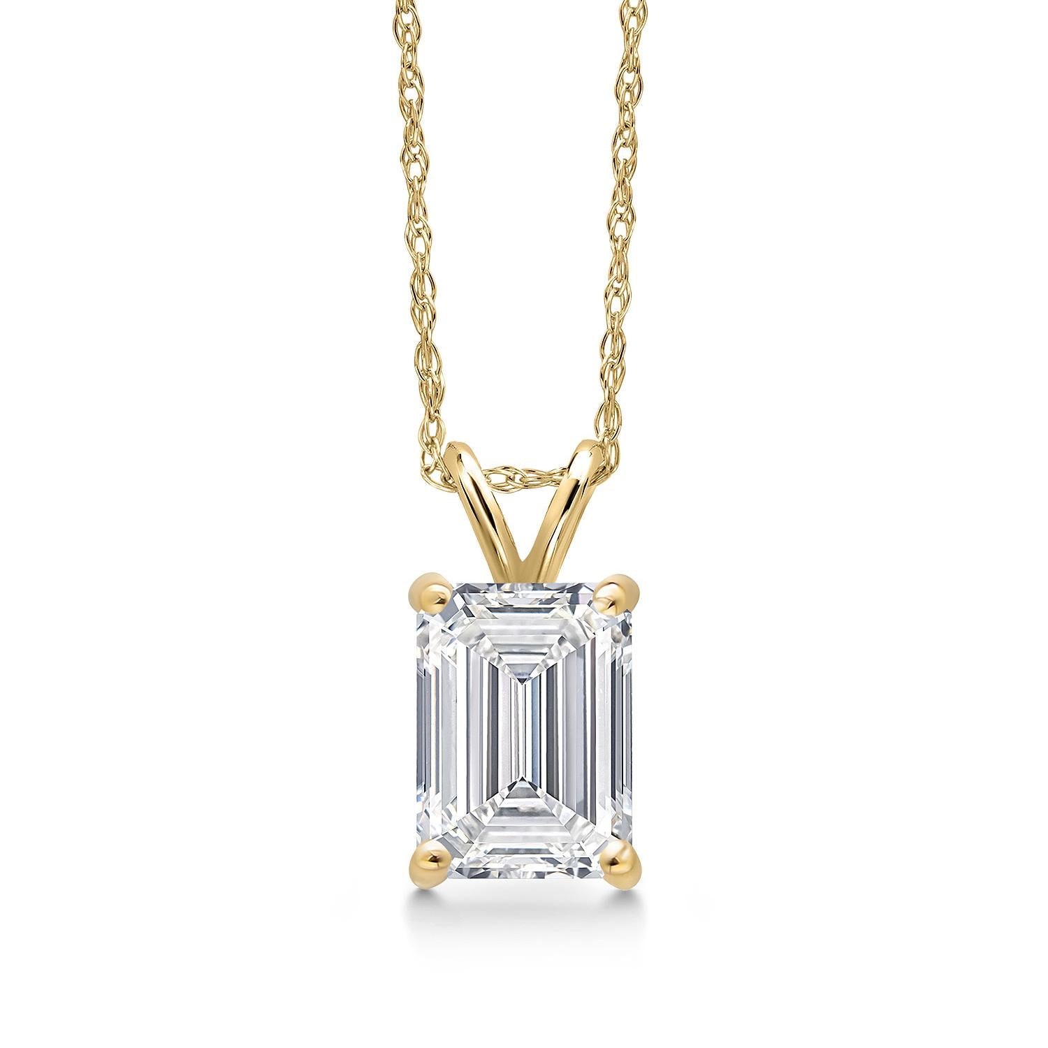 1.00 Carat_Yellow Gold_Pendant in 14K Yellow Gold