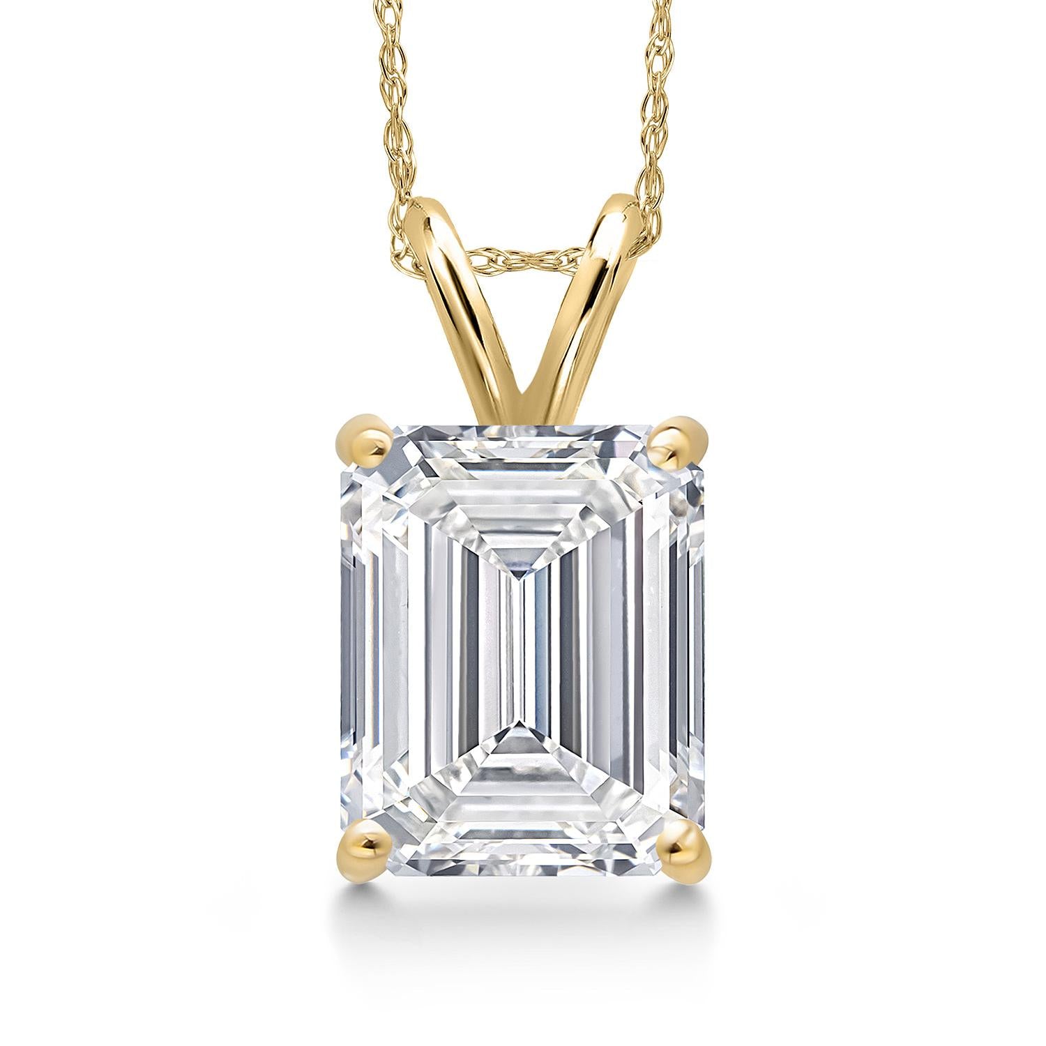 4.00 Carat_Yellow Gold_Pendant in 14K Yellow Gold