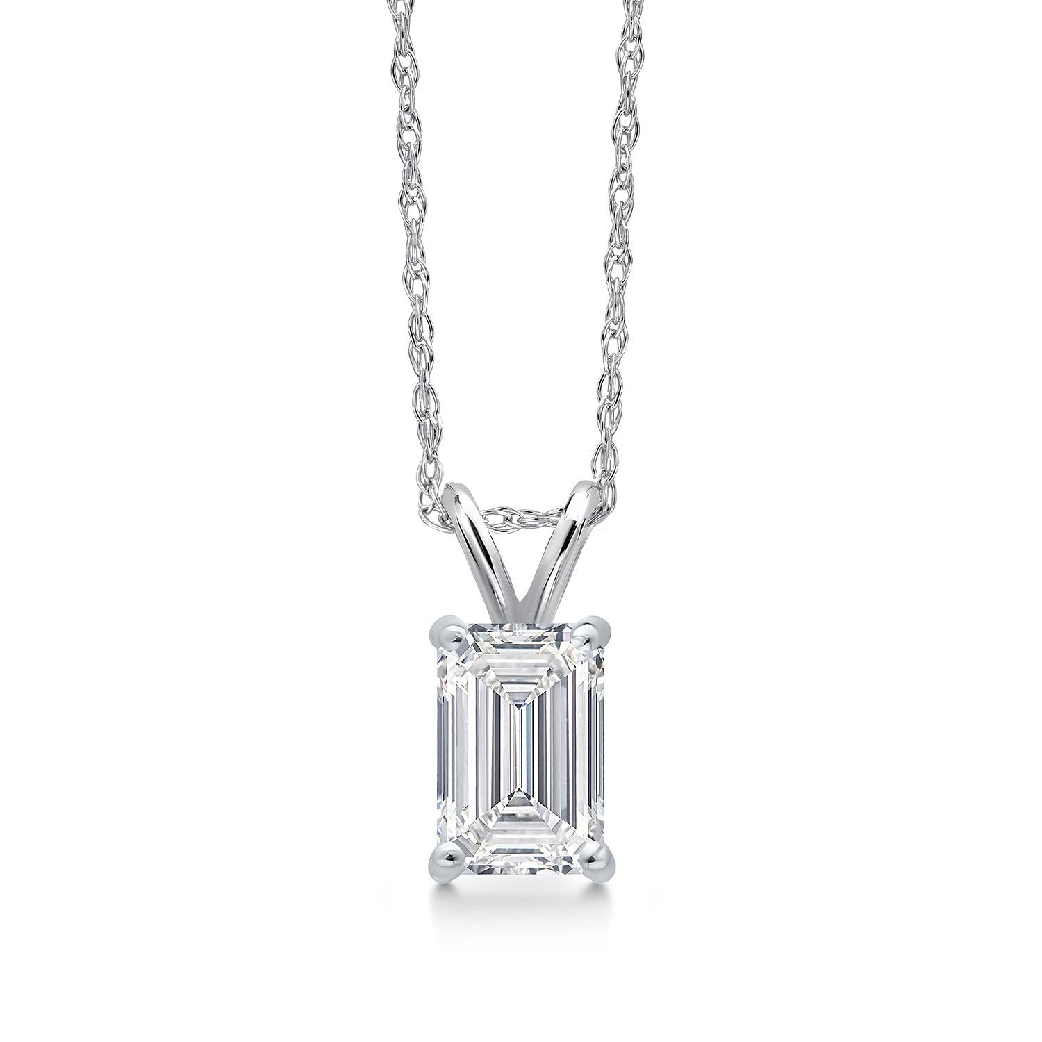0.75 Carat_White Gold_Pendant in 14K White Gold