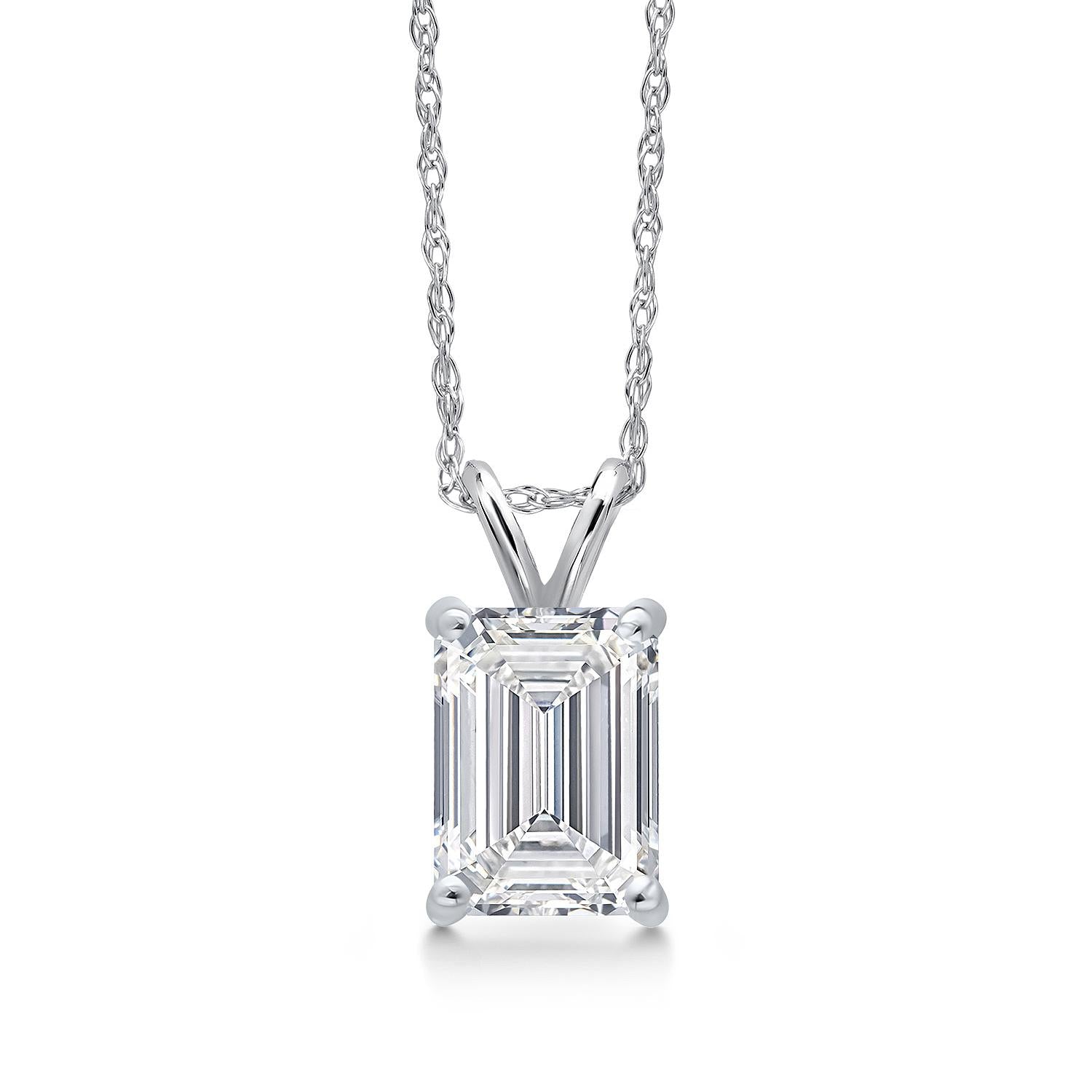 1.00 Carat_White Gold_Pendant in 14K White Gold