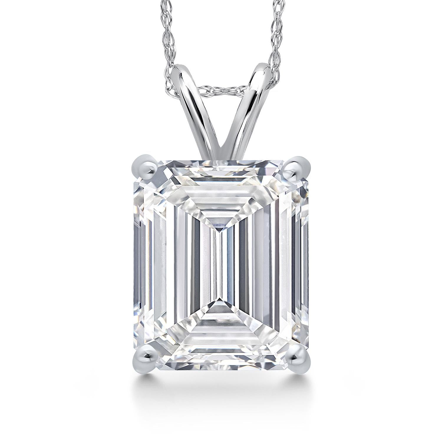 5.00 Carat_White Gold_Pendant in 14K White Gold