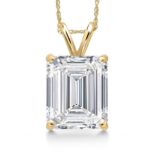 5.00 Carat_D - E_Pendant in 14K Yellow Gold
