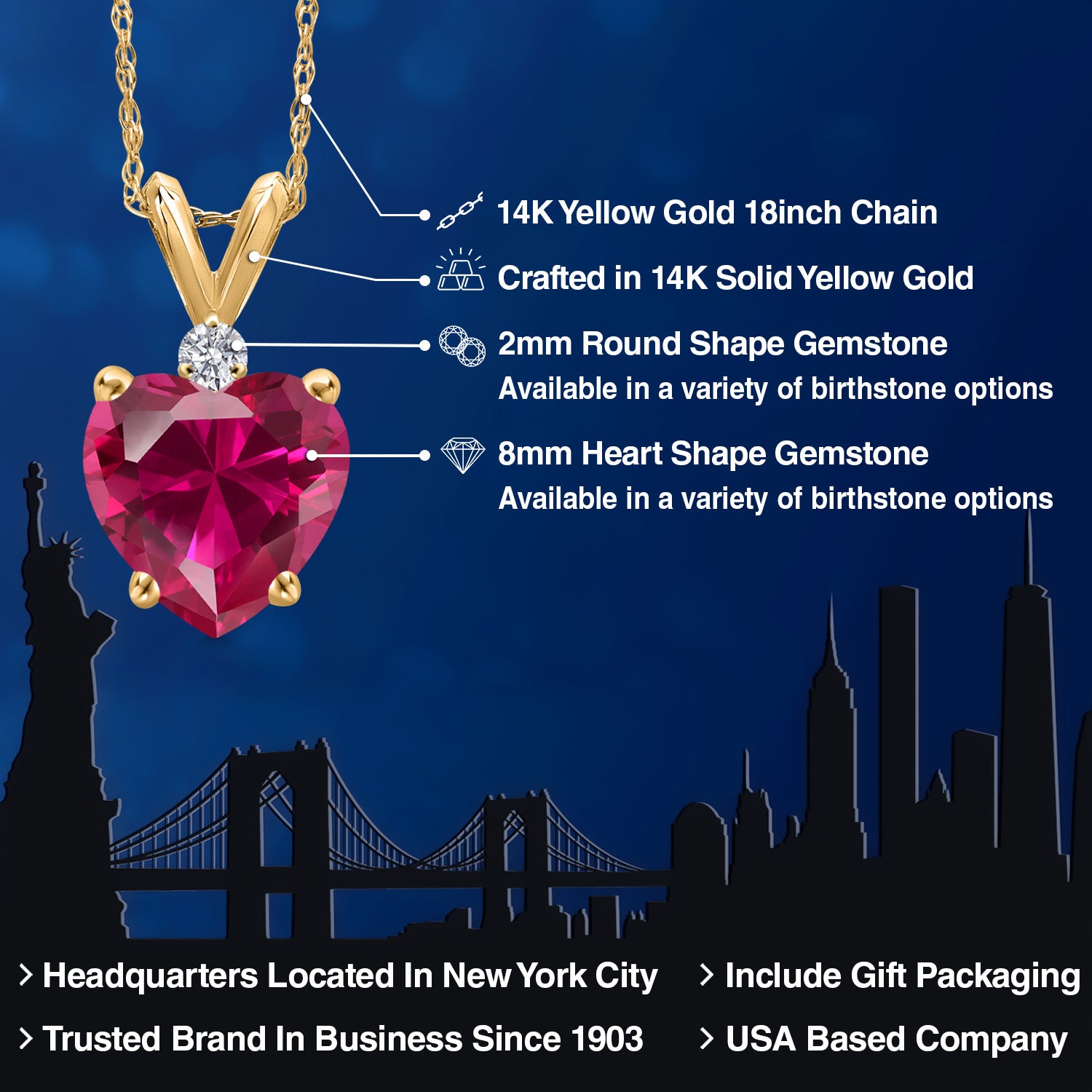 Pendant in 14K Yellow Gold