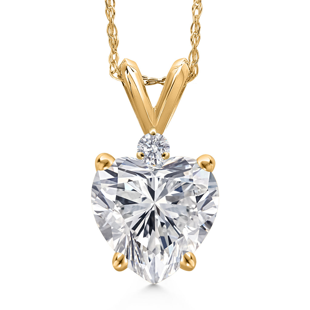 D - E Lab Grown Diamond - April_Pendant in 14K Yellow Gold