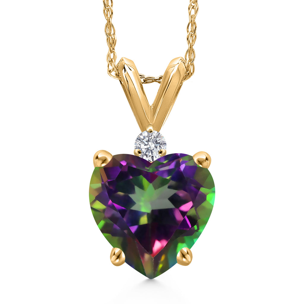 Green Mystic Topaz_Pendant in 14K Yellow Gold
