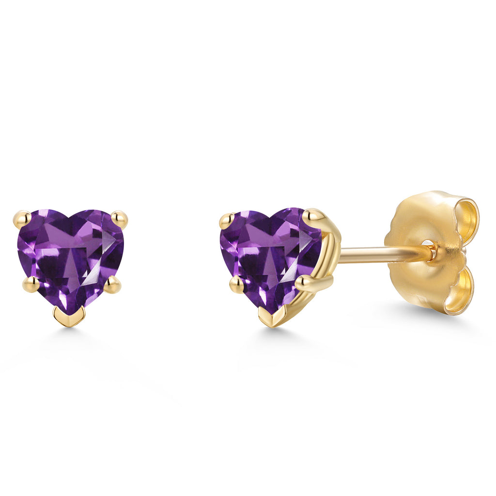 Amethyst - February_Earrings in 14K Yellow Gold
