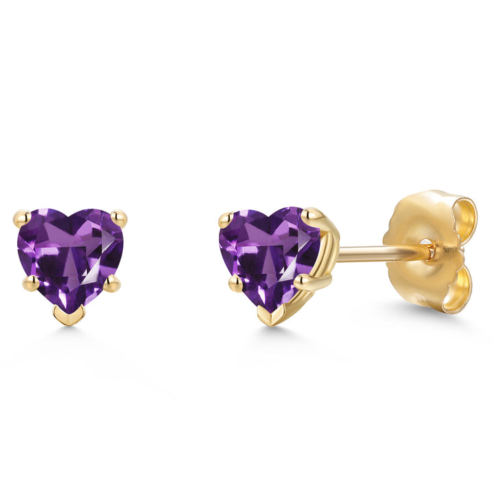 Amethyst - February_Earrings in 14K Yellow Gold