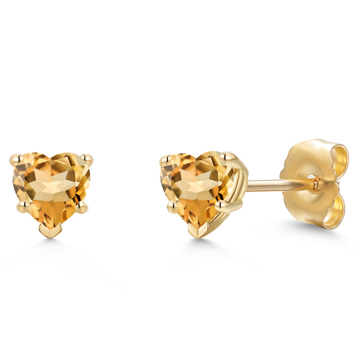 Citrine - November_Earrings in 14K Yellow Gold