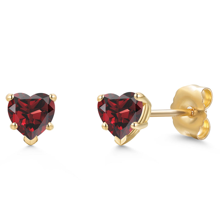 Garnet - January_Earrings in 14K Yellow Gold