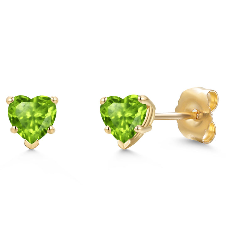 Peridot - August_Earrings in 14K Yellow Gold