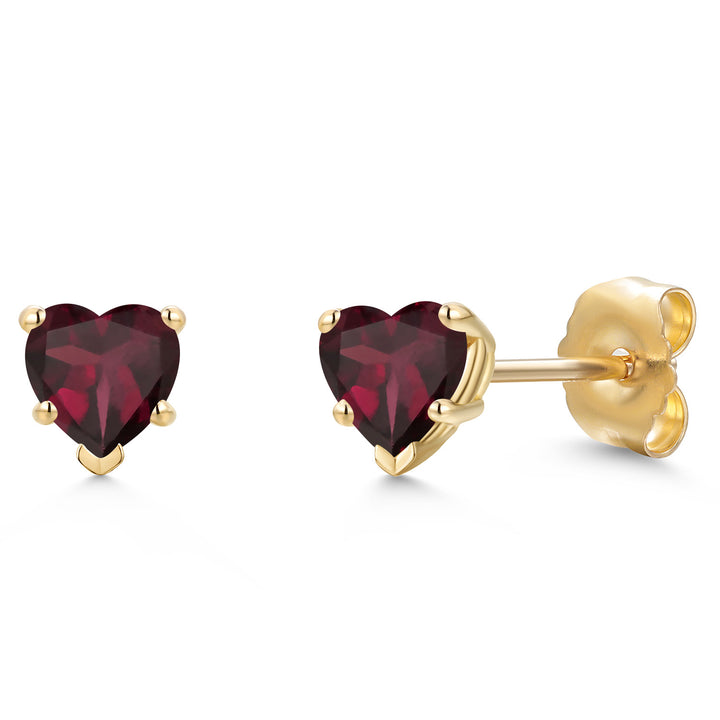 Rhodolite Garnet_Earrings in 14K Yellow Gold