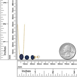 Pendant Earrings Set in 14K Yellow Gold