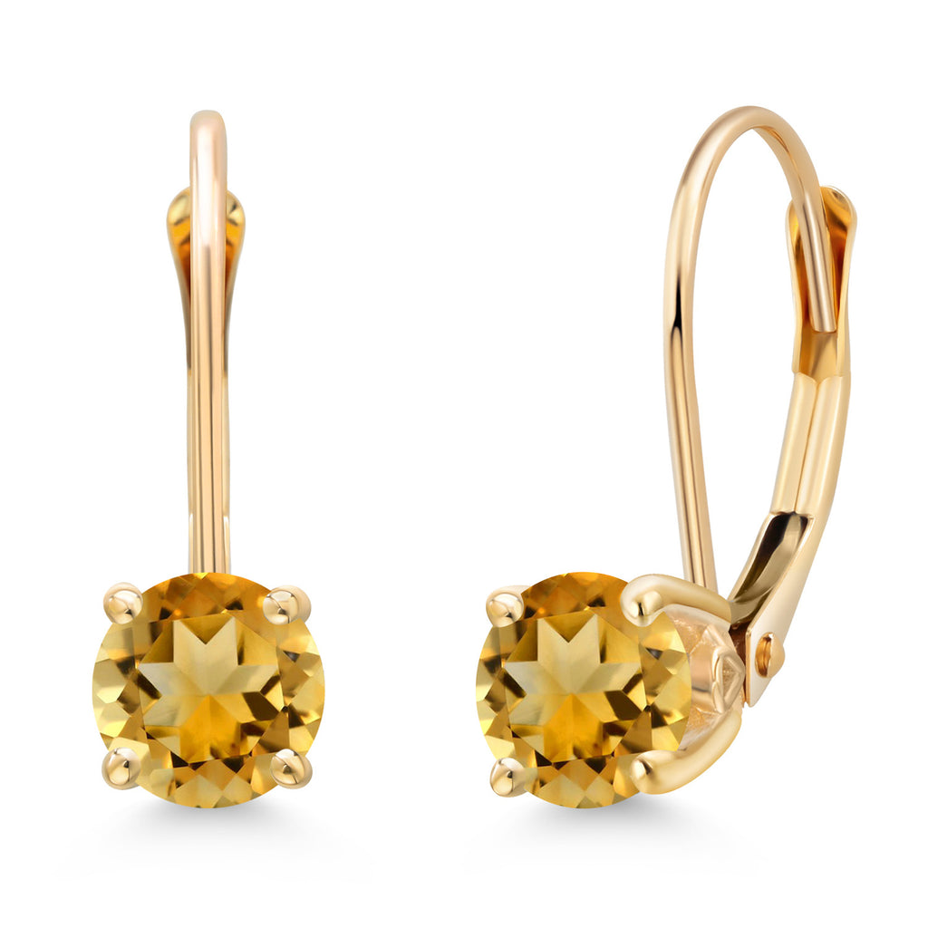 Citrine - November_Earrings in 14K Yellow Gold
