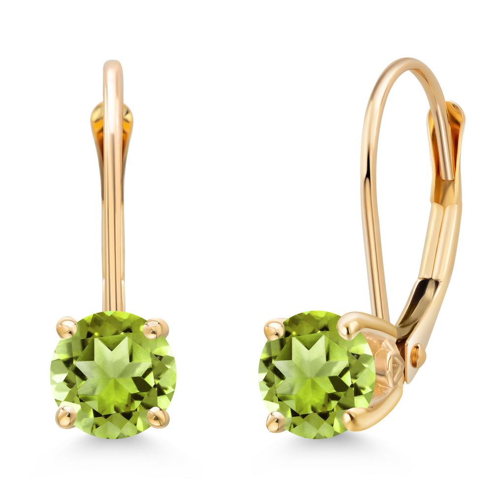 Peridot - August_Earrings in 14K Yellow Gold