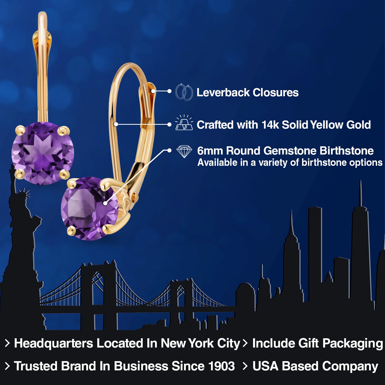 Earrings in 14K Yellow Gold