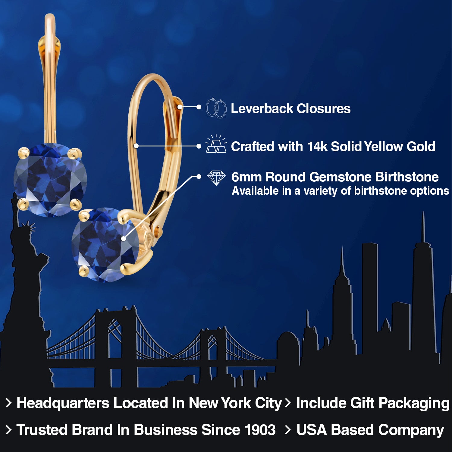 Earrings in 14K Yellow Gold