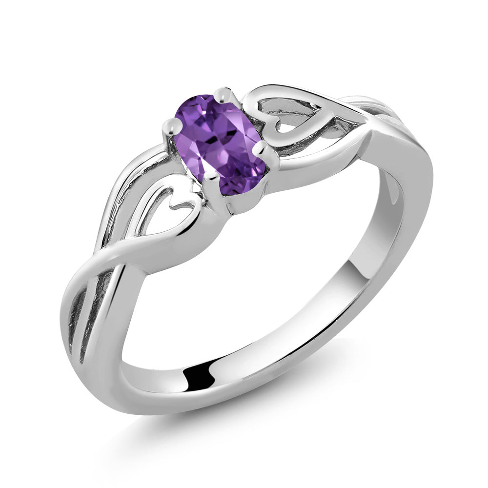 Amethyst - February_8_Ring in 925 Sterling Silver