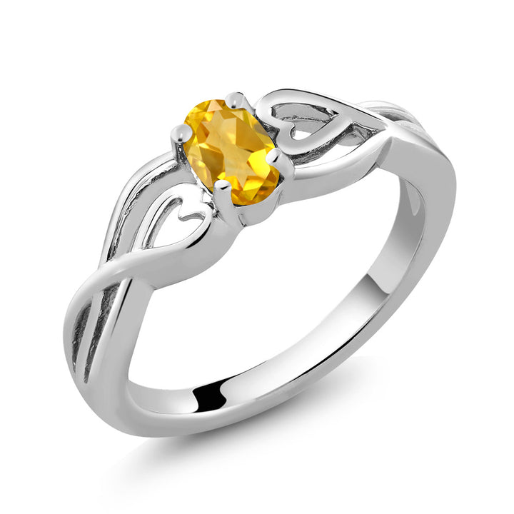 Citrine - November_5_Ring in 925 Sterling Silver