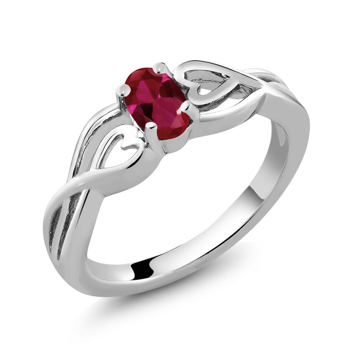 Created Ruby - July_5_Ring in 925 Sterling Silver