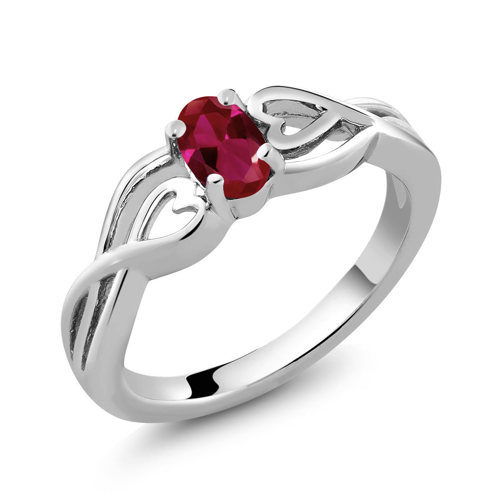 Created Ruby - July_5_Ring in 925 Sterling Silver