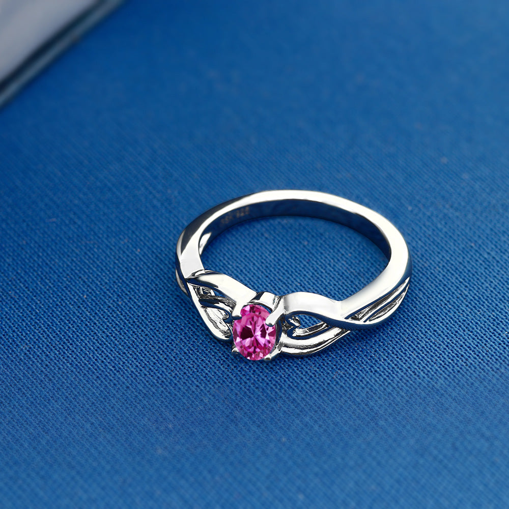 Created Sapphire_Ring in 925 Sterling Silver