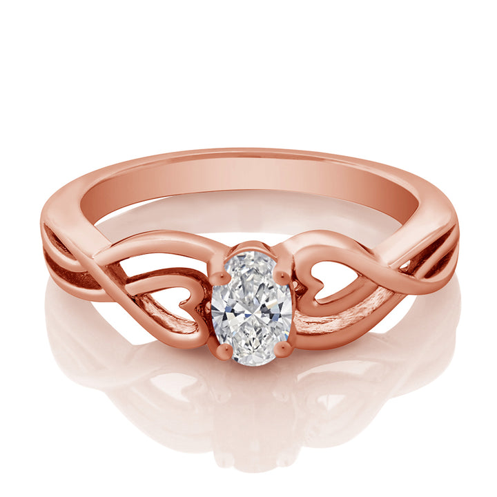 Ring in 925 Rose Gold Plated Silver
