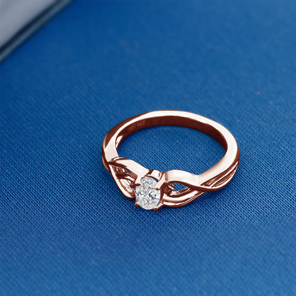 Ring in 925 Rose Gold Plated Silver