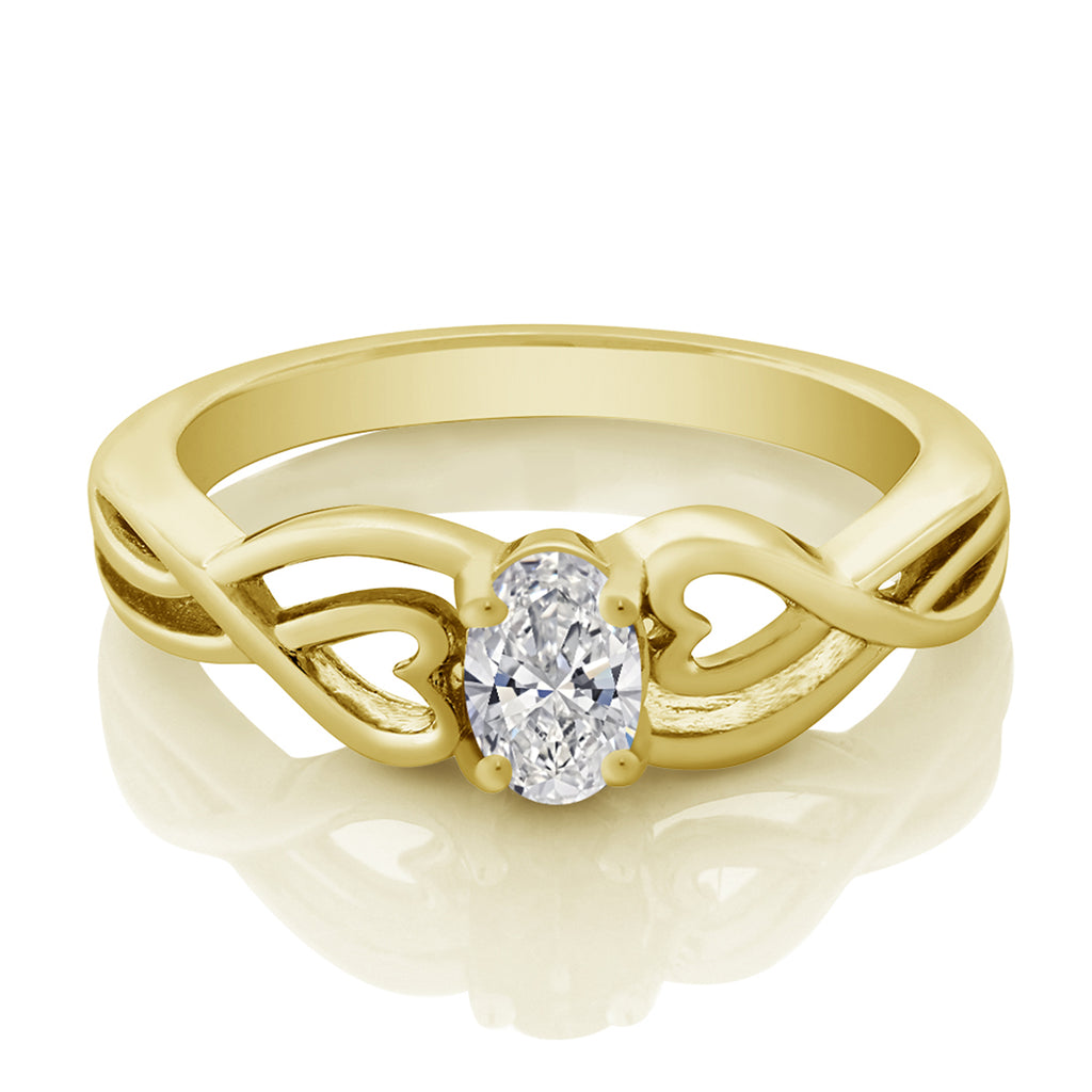 Ring in 925 Yellow Gold Plated Silver
