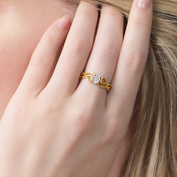 Ring in 925 Yellow Gold Plated Silver