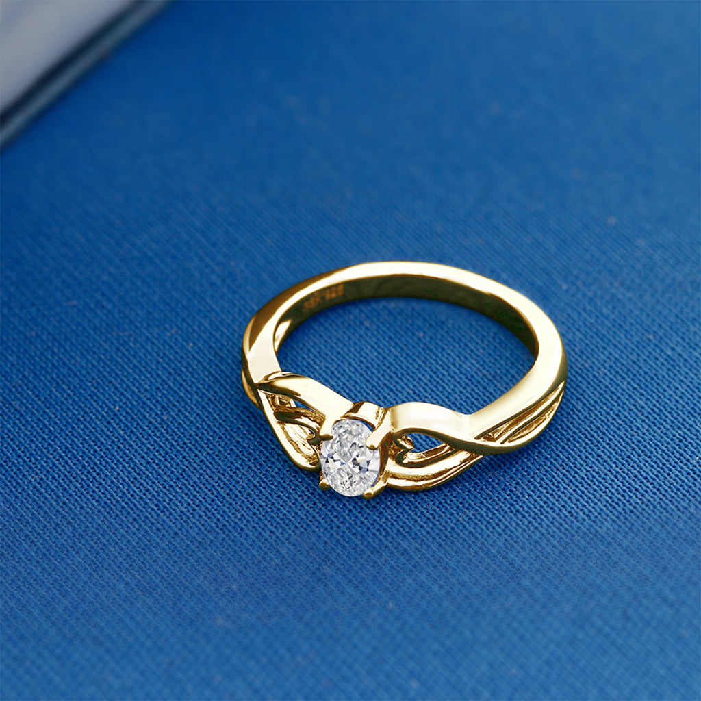 Ring in 925 Yellow Gold Plated Silver