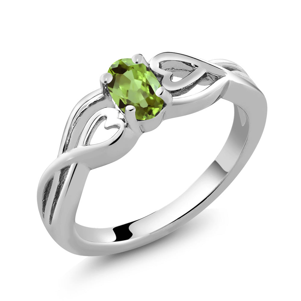 Peridot - August_9_Ring in 925 Sterling Silver