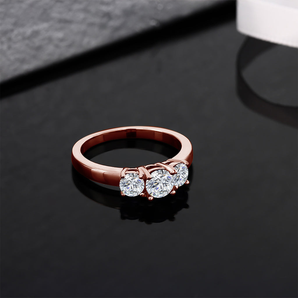 Ring in 925 Rose Gold Plated Silver