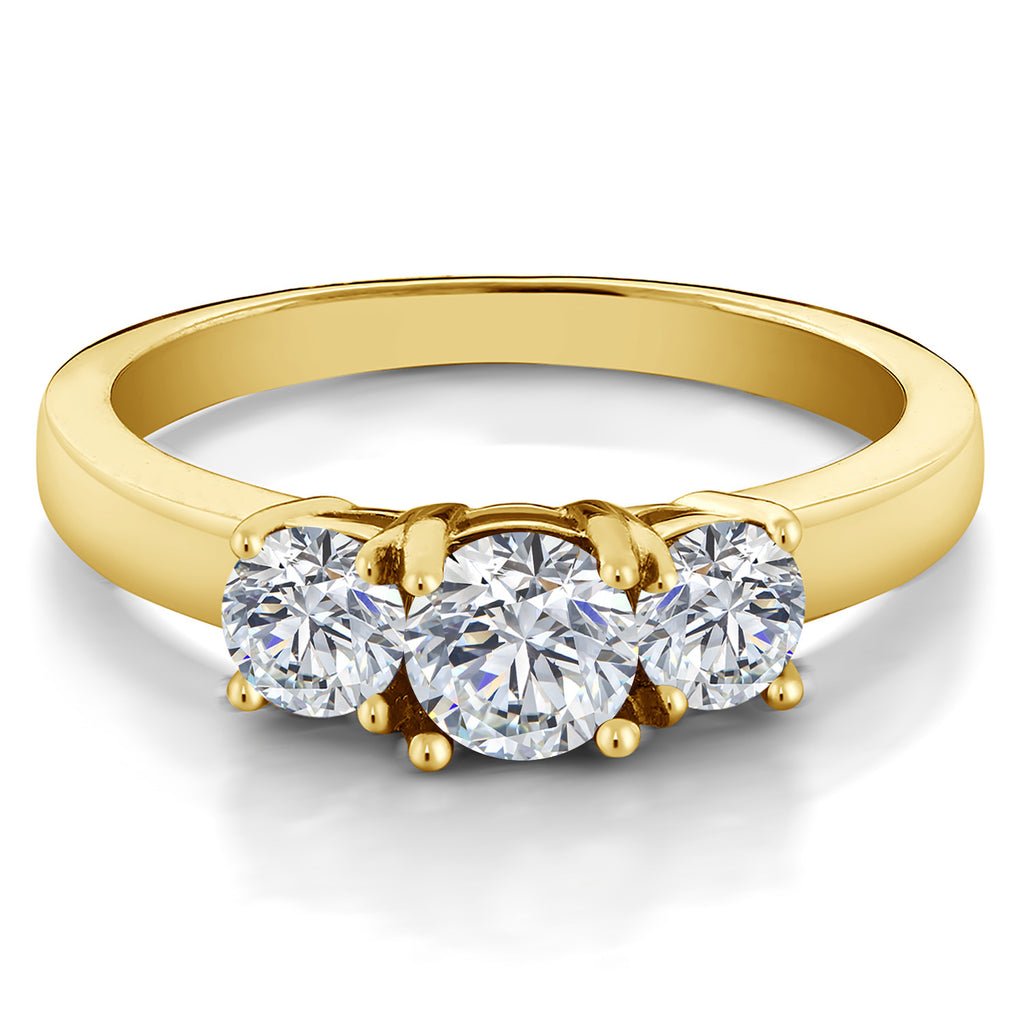 Ring in 925 Yellow Gold Plated Silver
