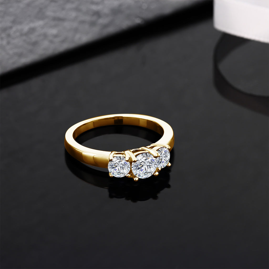 Ring in 925 Yellow Gold Plated Silver
