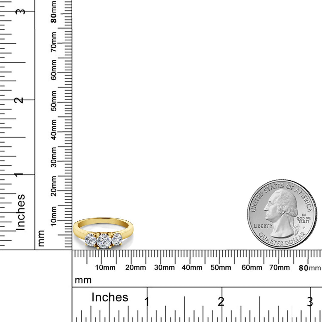 Ring in 925 Yellow Gold Plated Silver