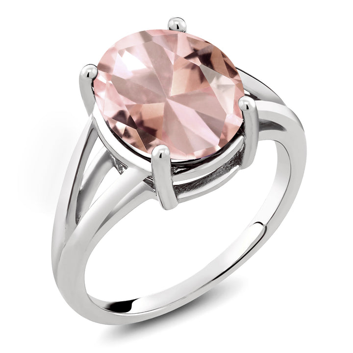 Nano Morganite - October_5_Ring in 925 Sterling Silver