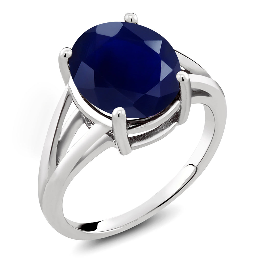Blue Sapphire_9_Ring in 925 Sterling Silver