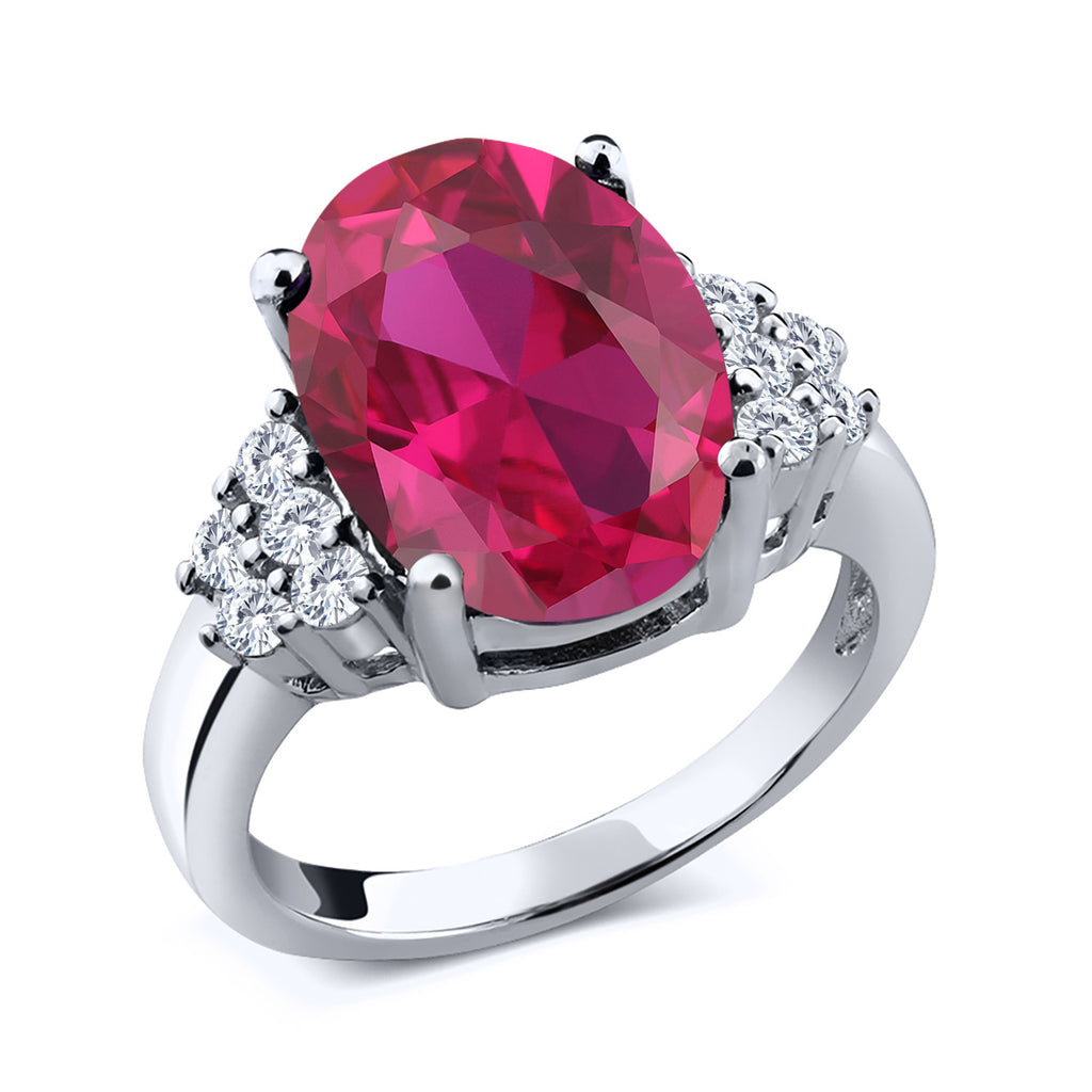 Created Ruby - July_9_Ring in 925 Sterling Silver